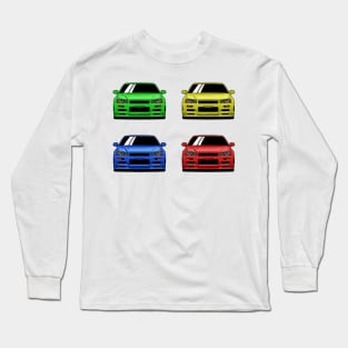 Skyline GT-R R34 X4 Long Sleeve T-Shirt